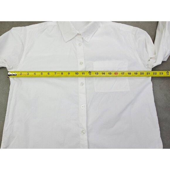 Calvin Klein Jeans Size Small Womens Oversized Baggy Loose White Logo Tag Shirt - Picture 2 of 15